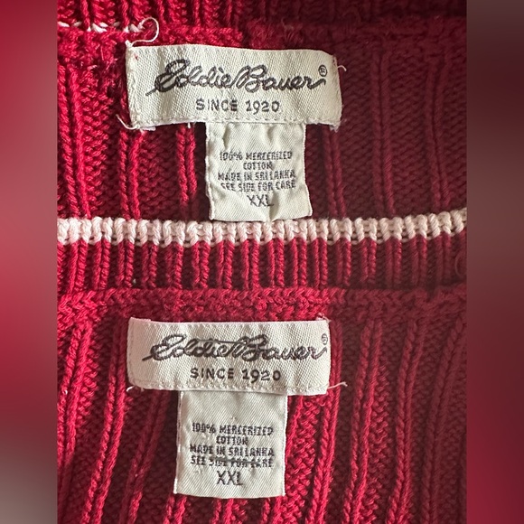 Eddie Bauer - *Plus Size* Red thick knit cardigan & sweater set  - Size XXL - Picture 3 of 4